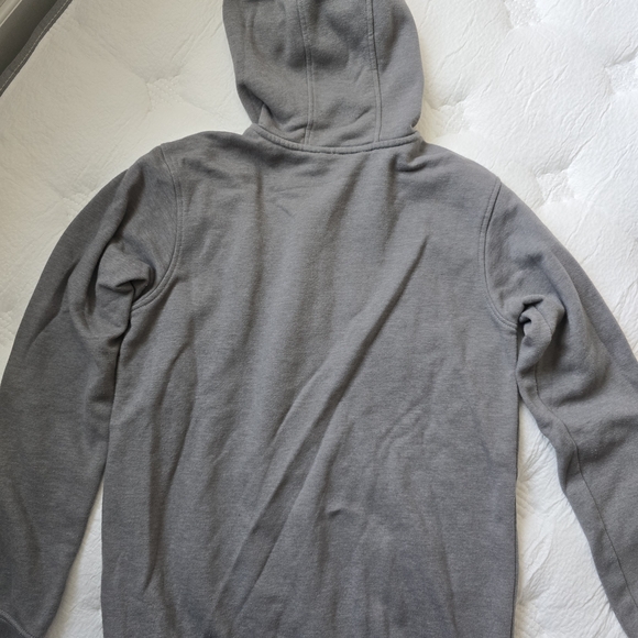 The North Face Kids Charcoal Hoodie with Bright Orange Logo - Picture 7 of 9